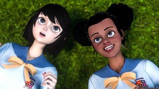 animasi, gadis sekolah, lesbian, Onani, pussy menjilat, 69 lucah video